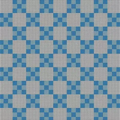 Blue and White Nested Checkerboard Pattern