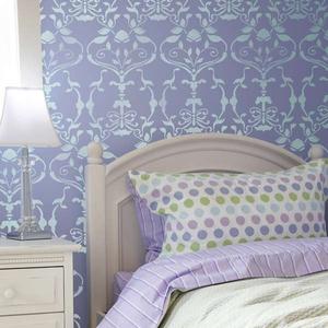 Splendor Damask Bari J Wall Stencil